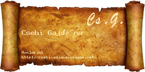 Csehi Gajána névjegykártya